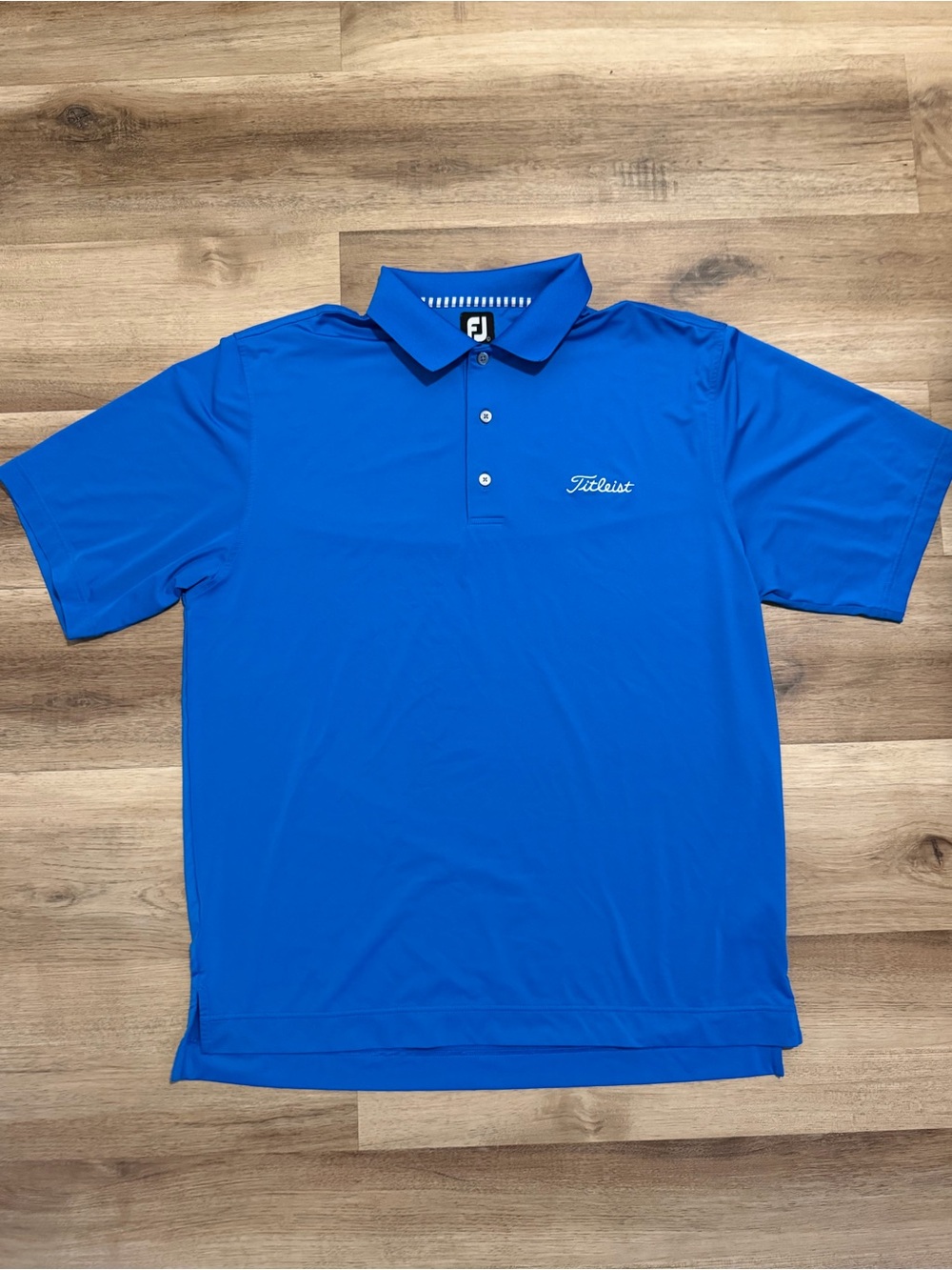 Footjoy Shirt Mens Large Blue Titleist Performance Polo Stretch